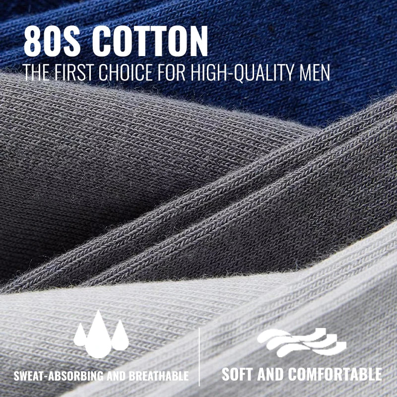 10-Pair set of antibacterial pure cotton men socks for business