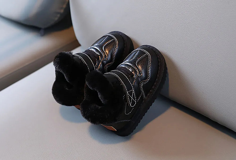 Winter snow Boots for girls with plush for warmth, Anti-Slip comfort, and soft-soled velvet luxury for Kids