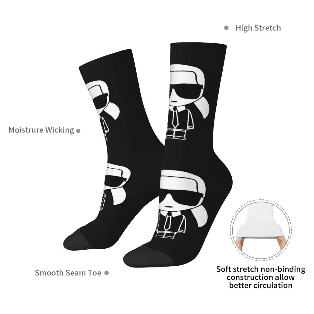 Karl who men's socks cartoon trendy outdoor novelty socks, stylish socks for every season, perfect for gift many colors available
