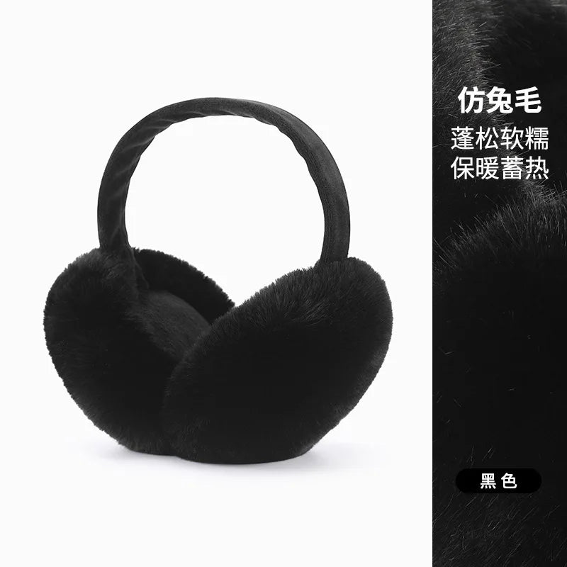 Cozy Elegance with our Faux Rabbit Fur Earmuffs for Winter cute Headwear for Warmth, foldable Ear Muffs, Ear Warmer for women to protect your ears from cold weather snow skiing