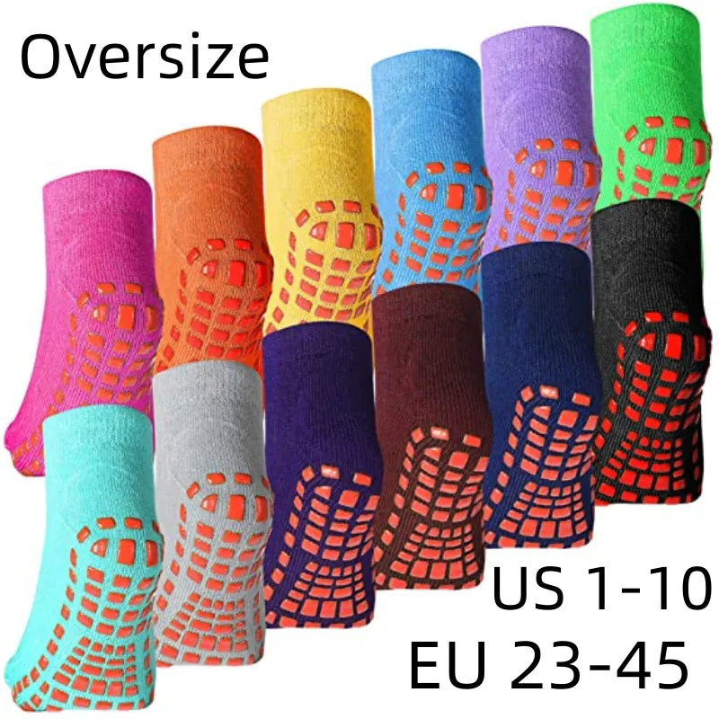Elastic Non-Slip Cotton Breathable Comfort Socks for Yoga, gym, pilates or Trampoline, and kids stable steps or ballet and other activities