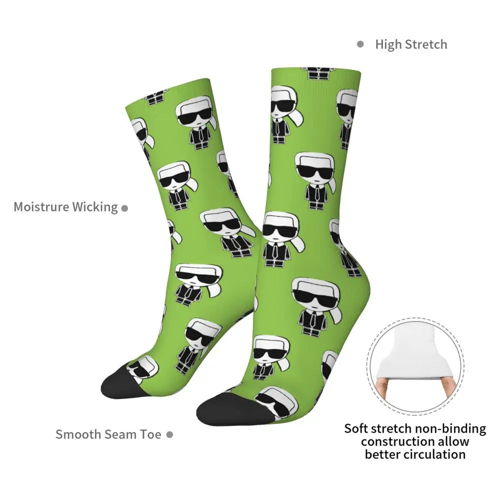 Karl who men's socks cartoon trendy outdoor novelty socks, stylish socks for every season, perfect for gift many colors available