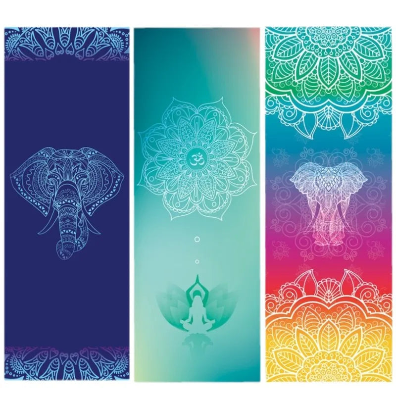 Non-slip ultrathin deerskin suede yoga mat - fitness & pilates pad