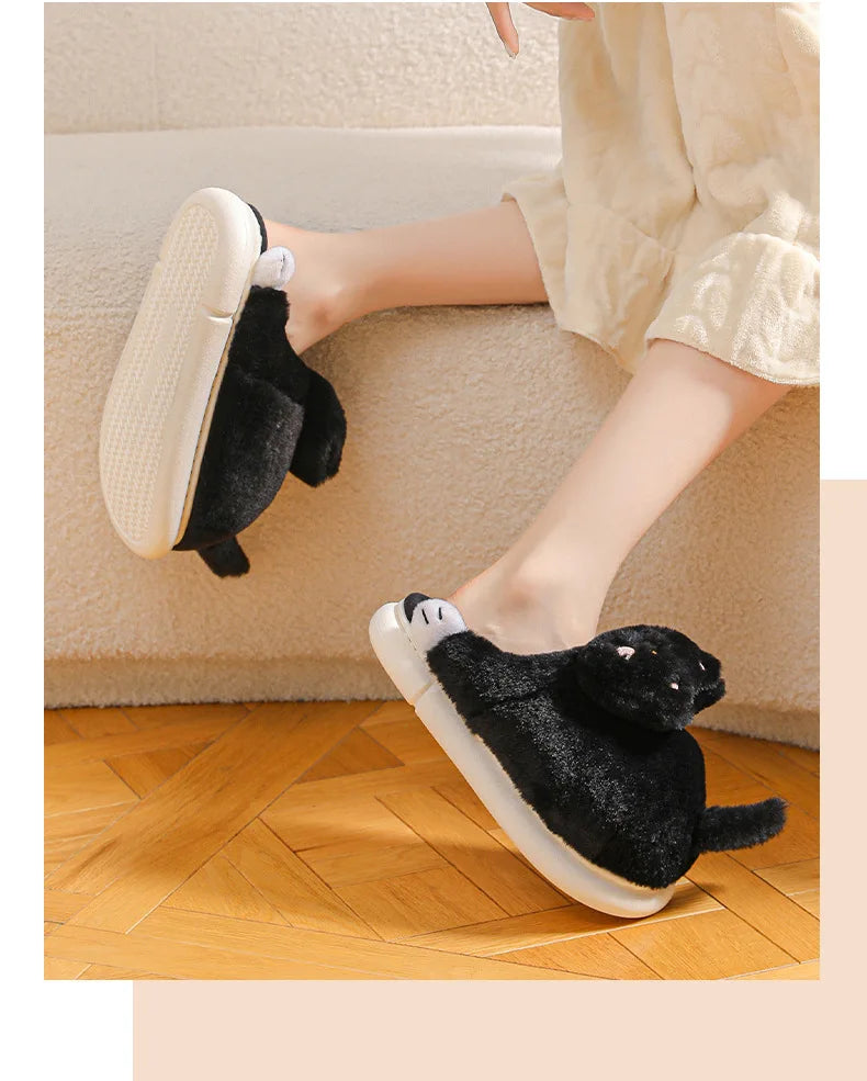 Furry & Warm Cozy Cat Winter Slippers for women extra wither warmth or a special gift