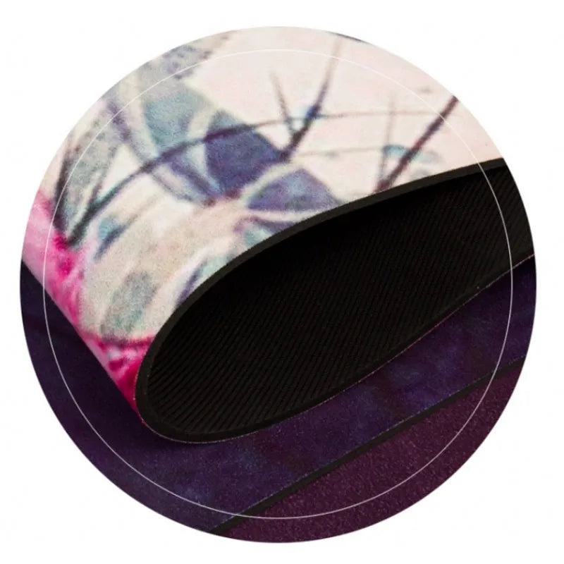 Non-slip ultrathin deerskin suede yoga mat - fitness & pilates pad