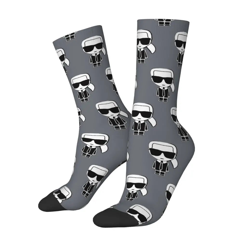 Karl who men's socks cartoon trendy outdoor novelty socks, stylish socks for every season, perfect for gift many colors available