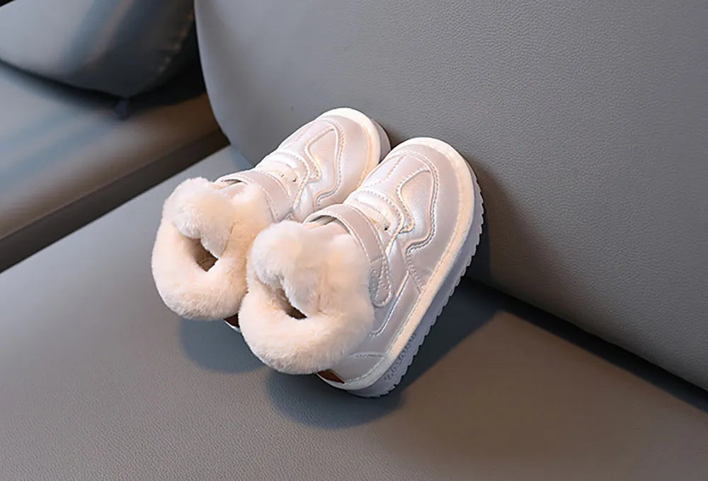 Winter snow Boots for girls with plush for warmth, Anti-Slip comfort, and soft-soled velvet luxury for Kids
