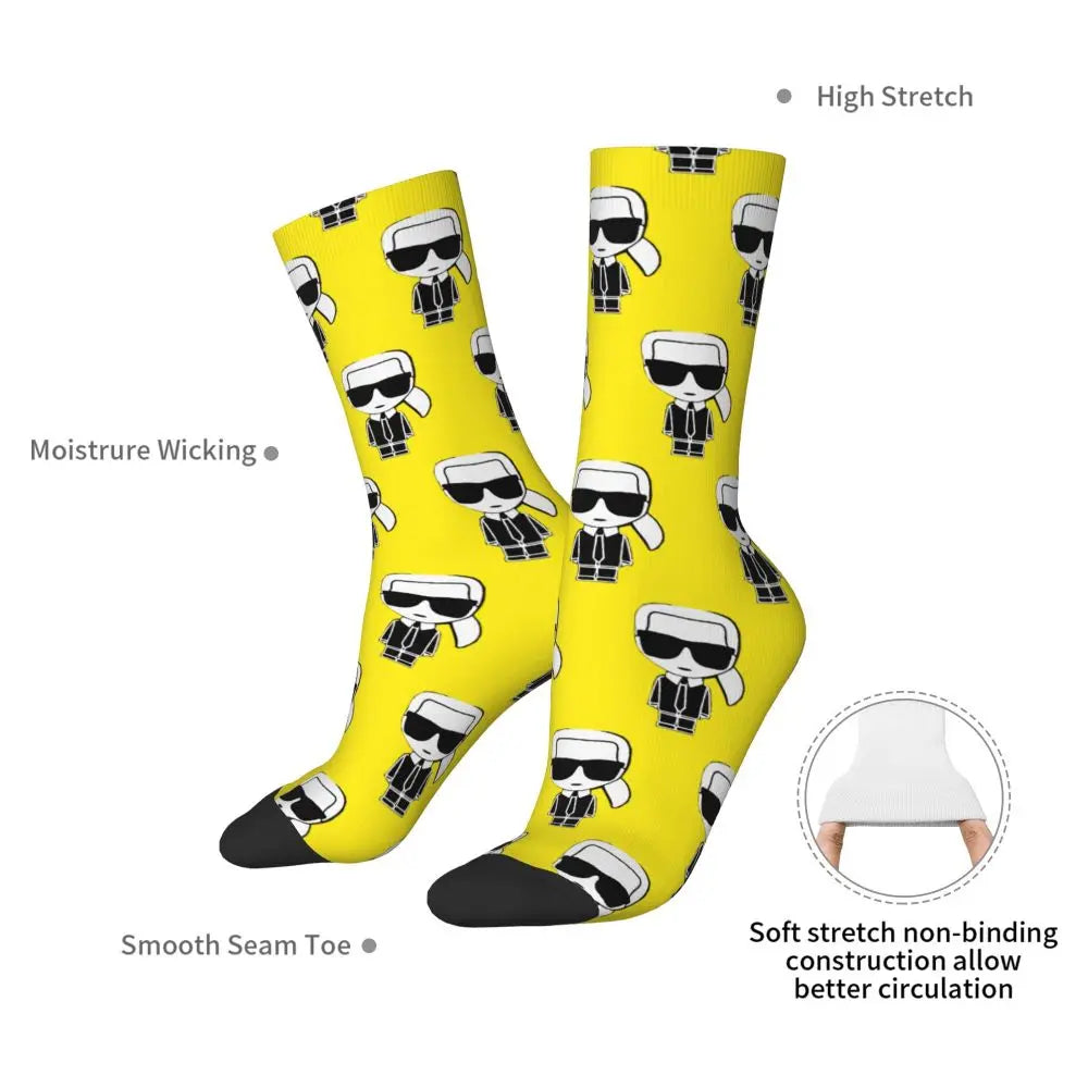 Karl who men's socks cartoon trendy outdoor novelty socks, stylish socks for every season, perfect for gift many colors available