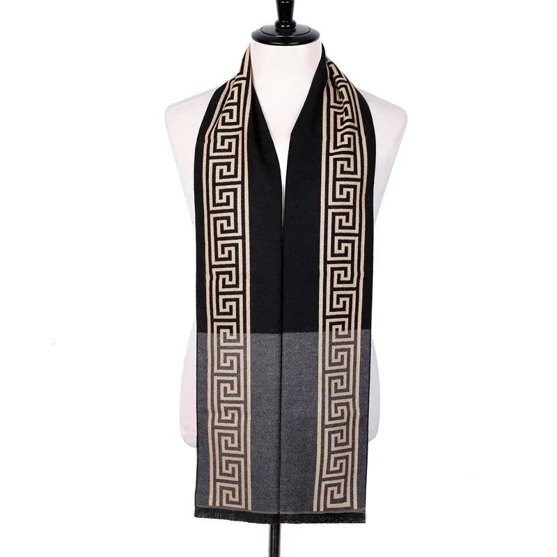 Classic business scarf for men high quality winter warm long shawl luxury gift