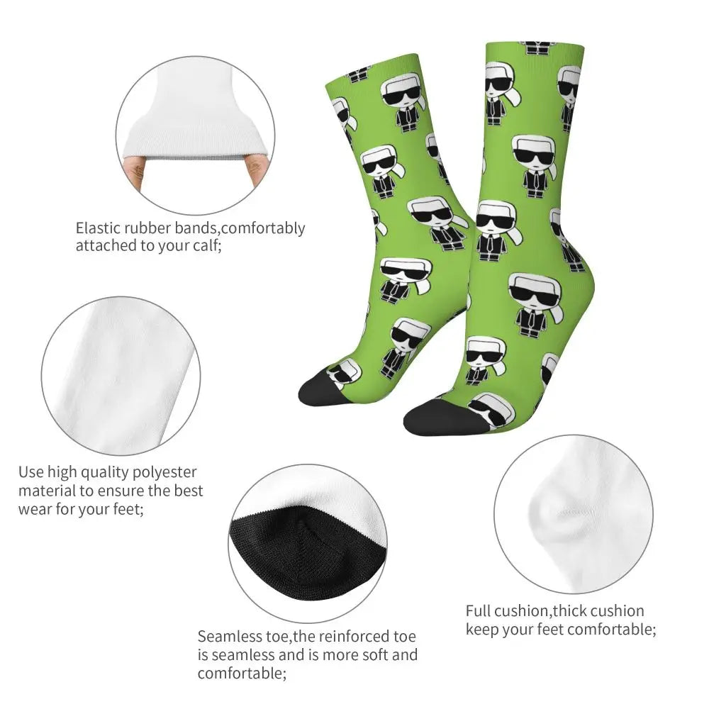 Karl who men's socks cartoon trendy outdoor novelty socks, stylish socks for every season, perfect for gift many colors available