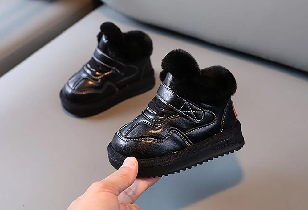 Winter snow Boots for girls with plush for warmth, Anti-Slip comfort, and soft-soled velvet luxury for Kids