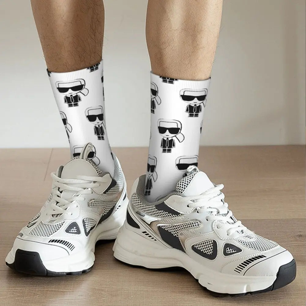 Karl who men's socks cartoon trendy outdoor novelty socks, stylish socks for every season, perfect for gift many colors available