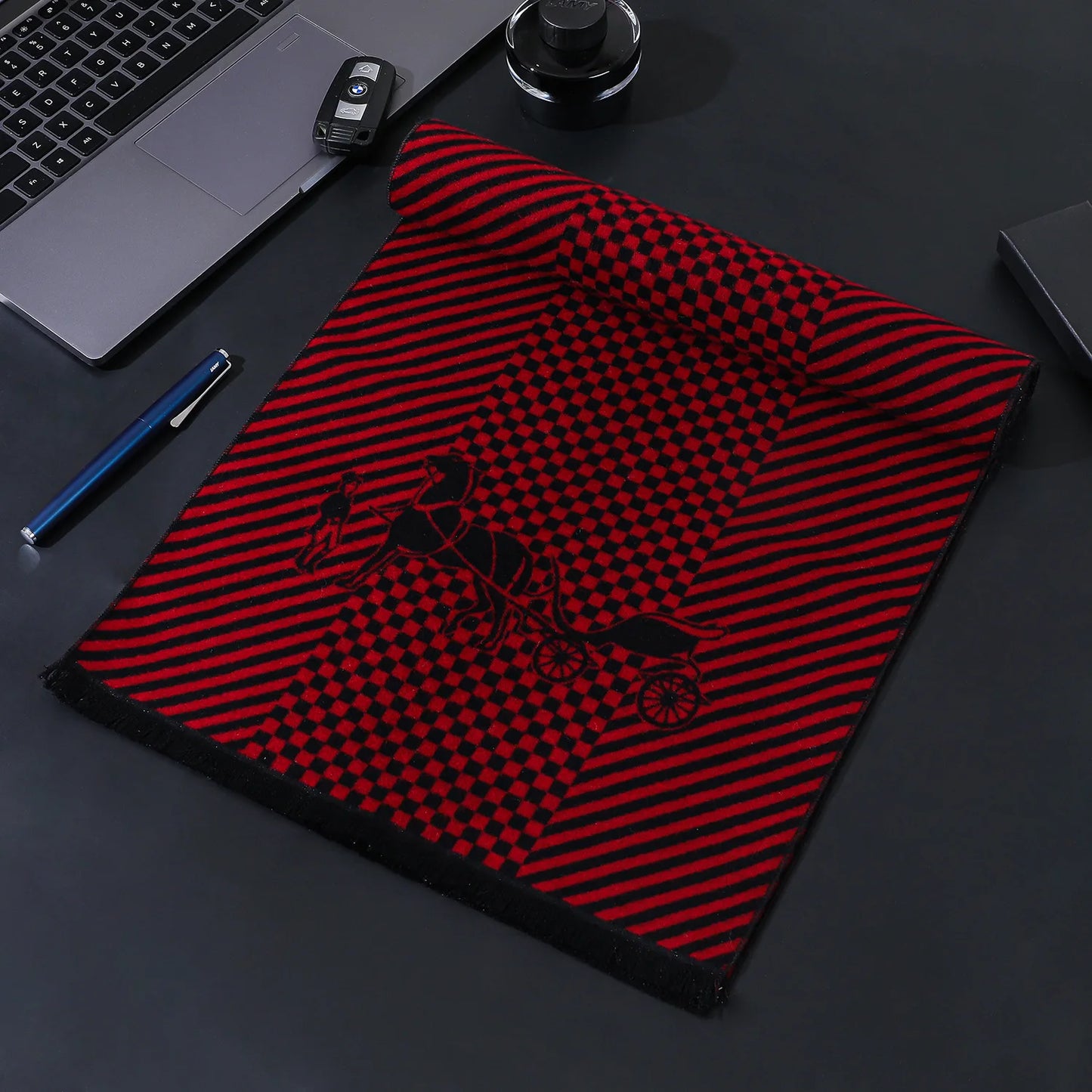 Classic business scarf for men high quality winter warm long shawl luxury gift