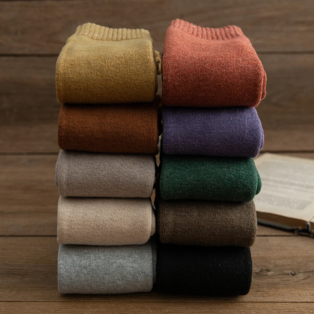 Winter cotton women calf socks that are warm, stylish, and of high-quality