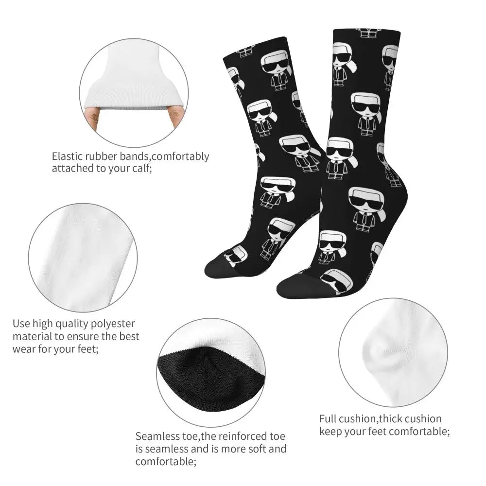Karl who men's socks cartoon trendy outdoor novelty socks, stylish socks for every season, perfect for gift many colors available