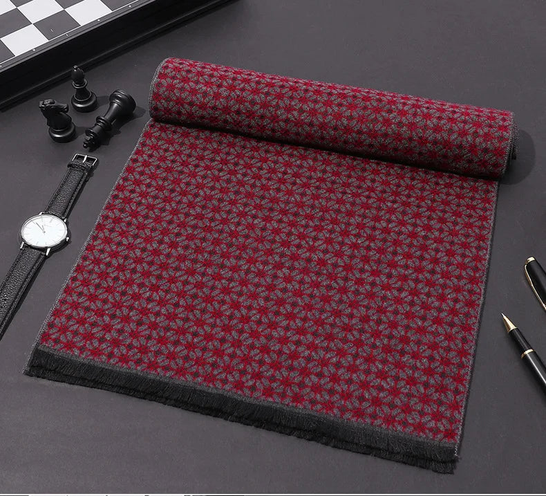 Classic business scarf for men high quality winter warm long shawl luxury gift