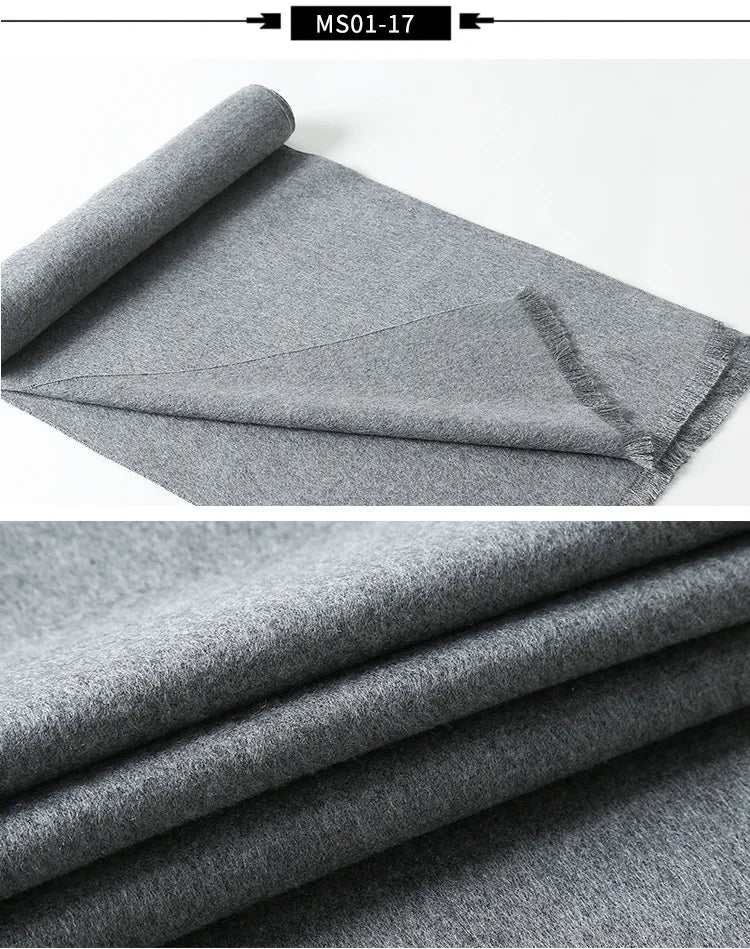 sophisticated cashmere blend warm plaid men's Scarf for winter, casual-business look perfect Gift