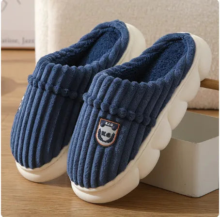 Unisex Cotton Slippers great Winter Plush Shoes, for Casual Warmth & Snowy Days men women