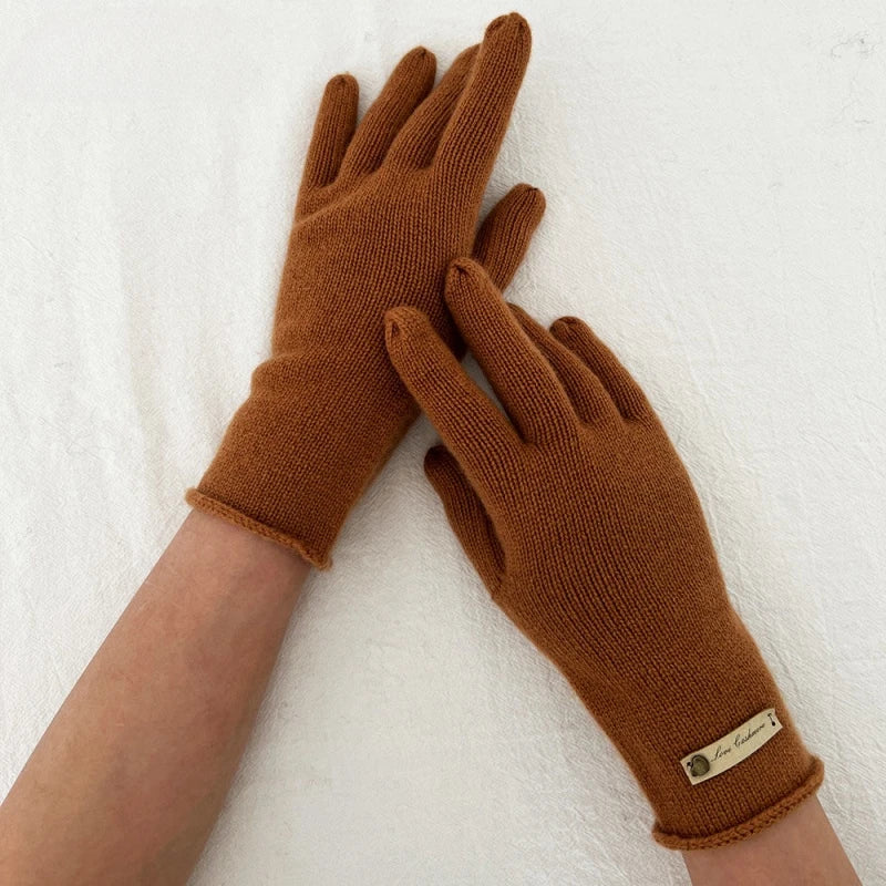 Women's New Pure Cashmere Knitted Gloves for Autumn and Winter Warmth and Exquisite Luxury excellent gift for wife, mother or girlfriend
