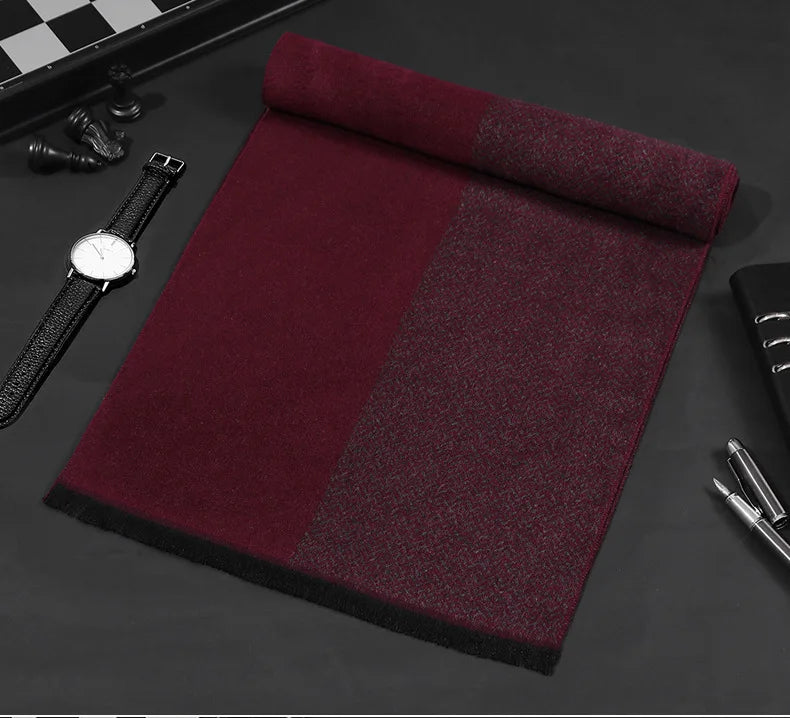 Classic business scarf for men high quality winter warm long shawl luxury gift