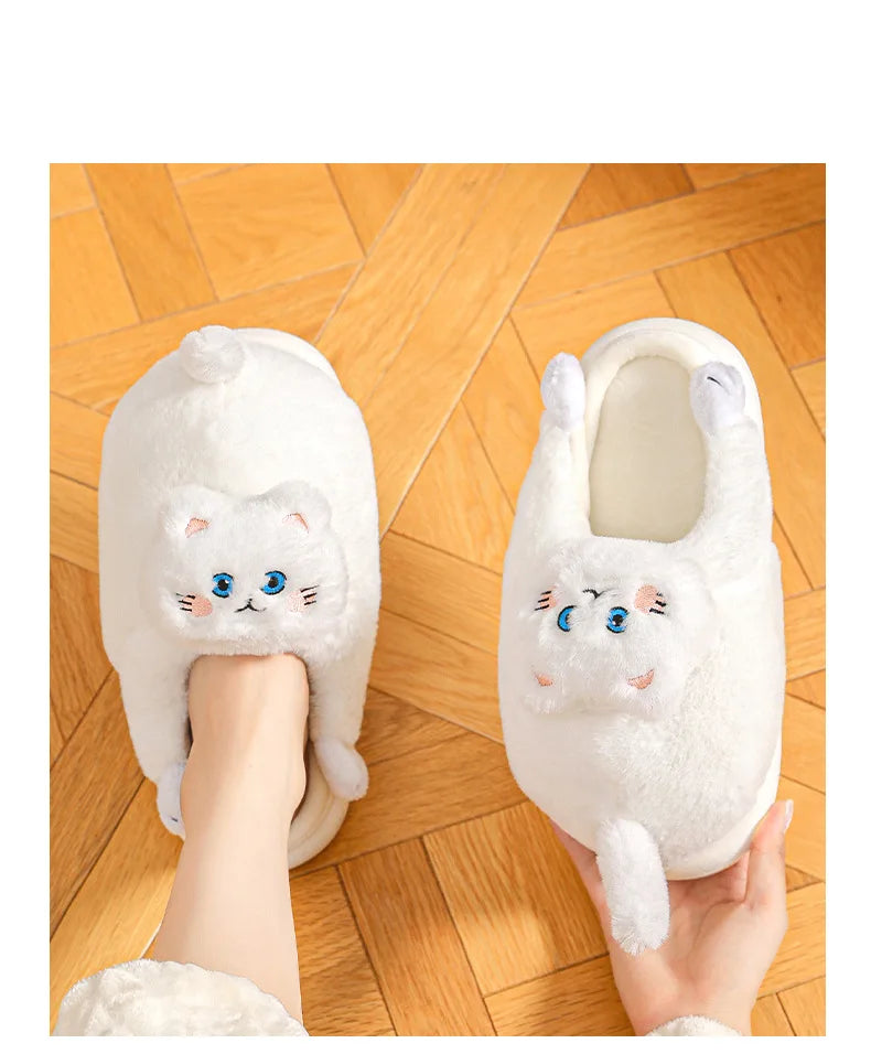 Furry & Warm Cozy Cat Winter Slippers for women extra wither warmth or a special gift