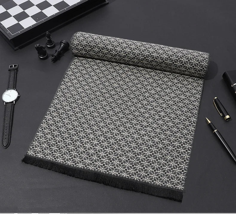 Classic business scarf for men high quality winter warm long shawl luxury gift