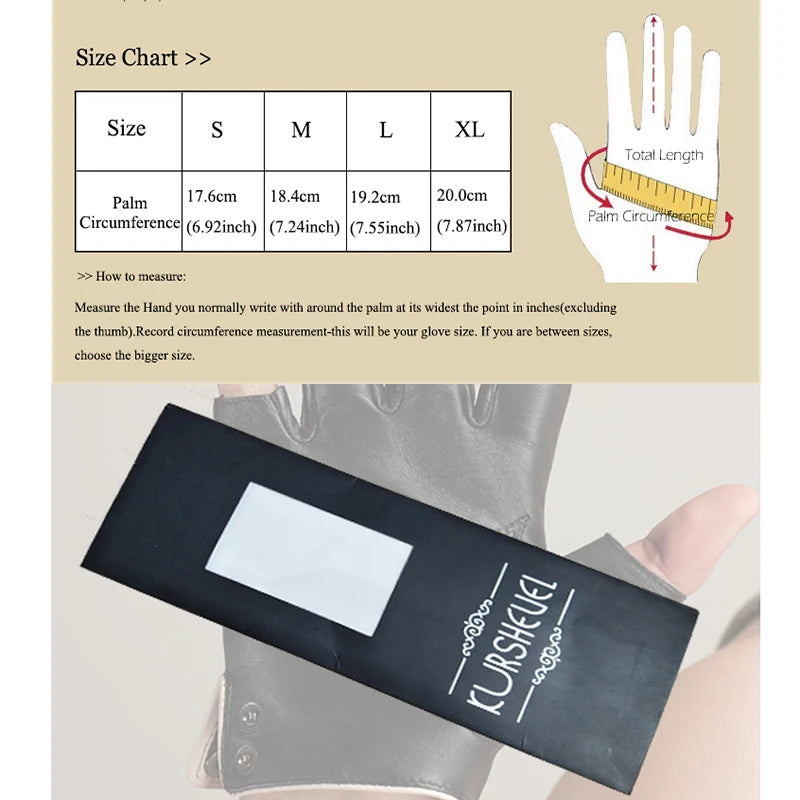 Chic stylish half finger leather motor driving gloves - breathable genuine leather gloves for even sports anti-slip