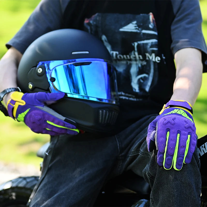 Full finger touch screen motorcycle gloves very versatile outdoor gear for riding, training, sports and other activities