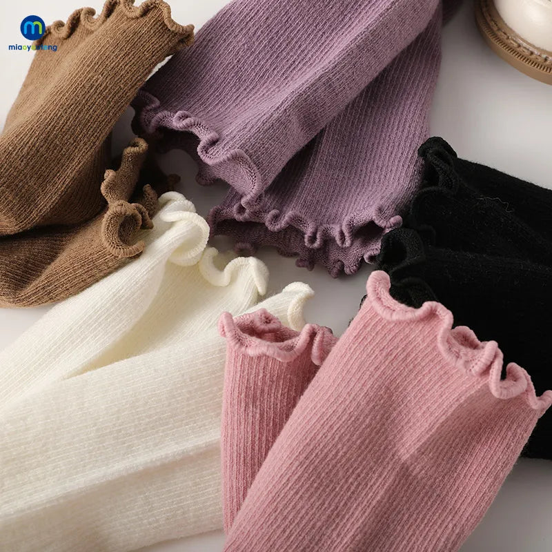 Cotton Girls and Women's Middle Tube Socks 5 pair pack