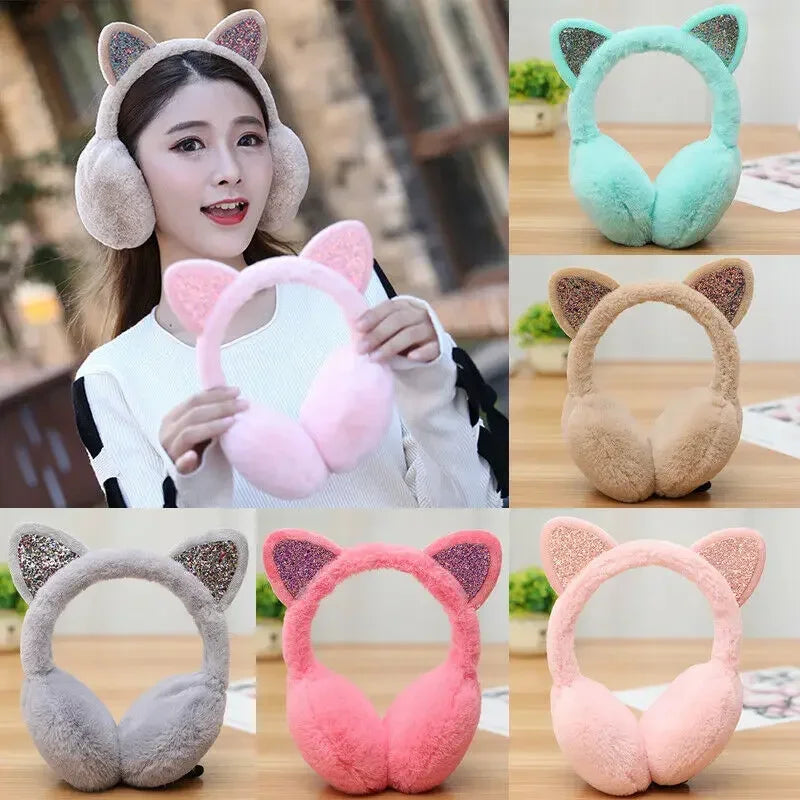 Cat ear warmers for women - playful & protective winter earmuffs