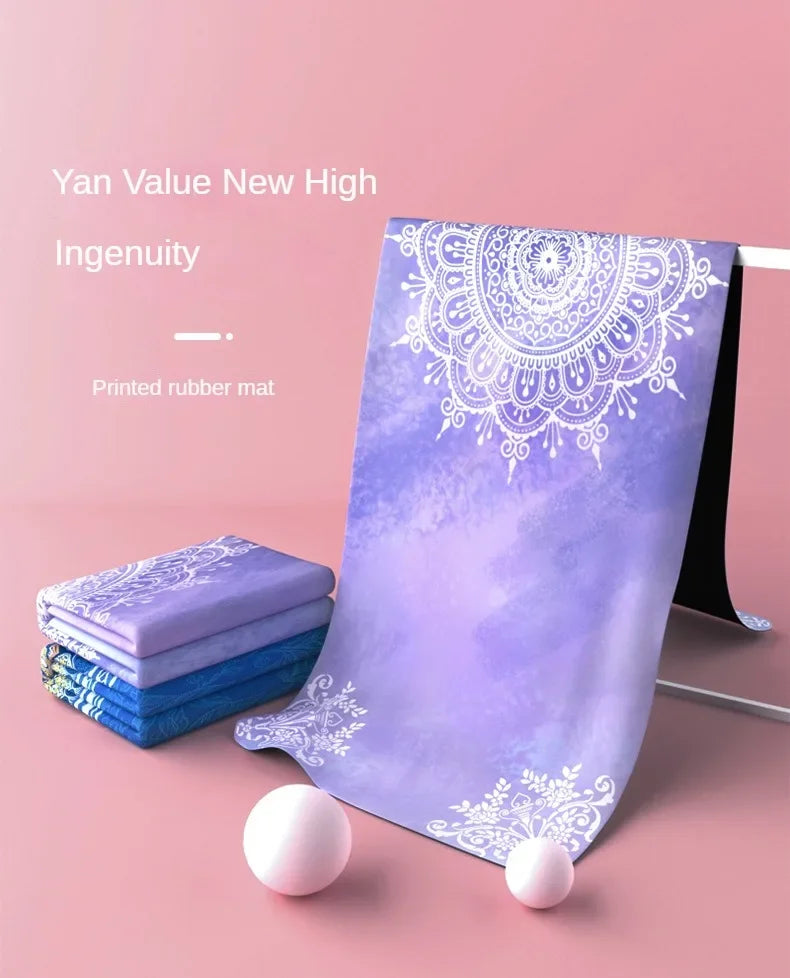 Foldable non-slip Yoga mat towel- Ultra thin, sweat-absorbent & portable for yoga pilates gym