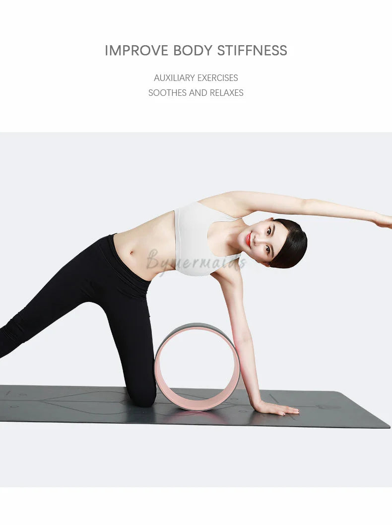 Unlock your potential with the spiritual Yoga Pilates Wheel to enhance stretching, strengthen muscles, and improve balance and general your overall fitness