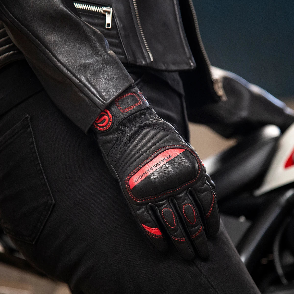 Gants de moto pour femmes en cuir de chèvre véritable, élégance pour écran tactile avec protection des articulations, style rétro d'été