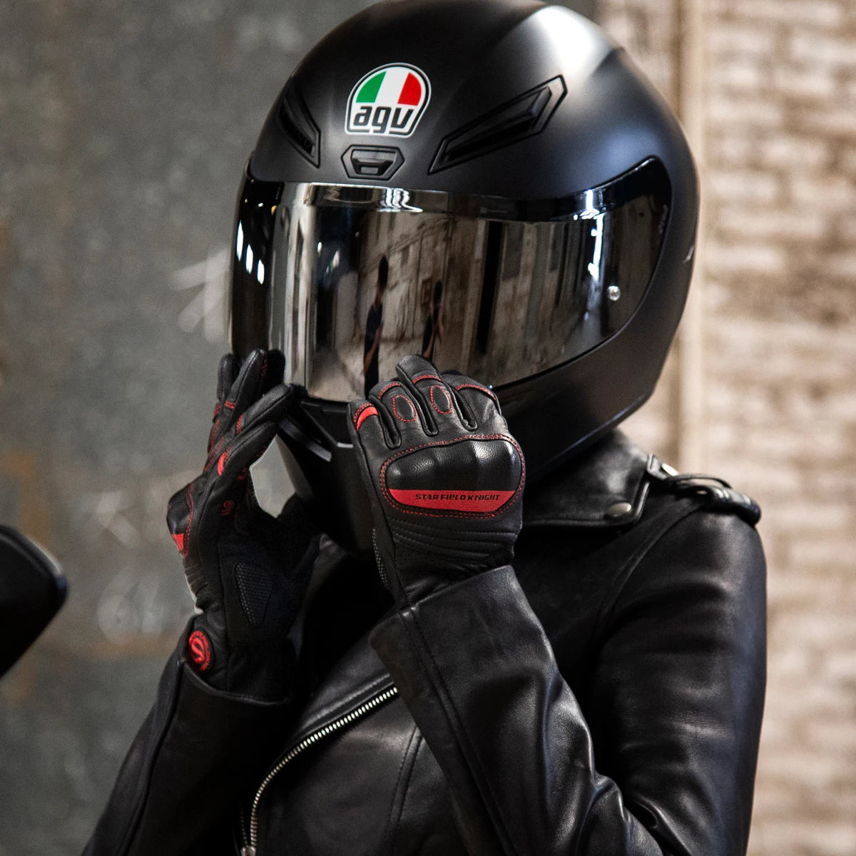 Gants de moto pour femmes en cuir de chèvre véritable, élégance pour écran tactile avec protection des articulations, style rétro d'été