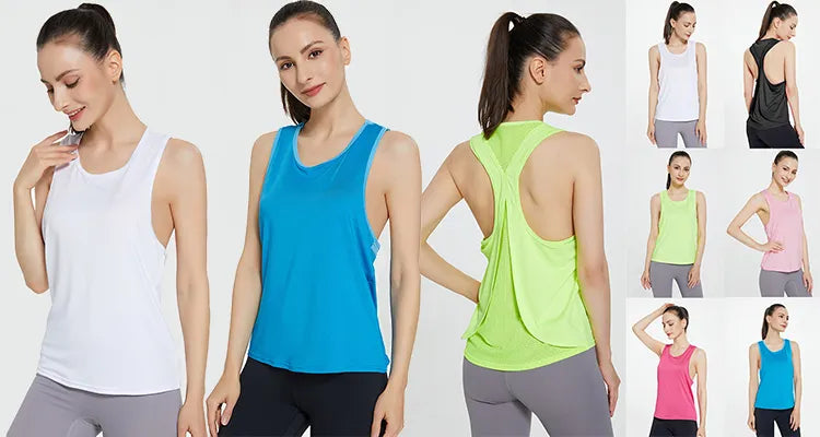 Confort et style avec notre débardeur de sport sans manches pour femme, pour un style de vie actif. A une silhouette dos nu, idéale pour le yoga, le fitness, la course et d'autres activités de haute intensité.