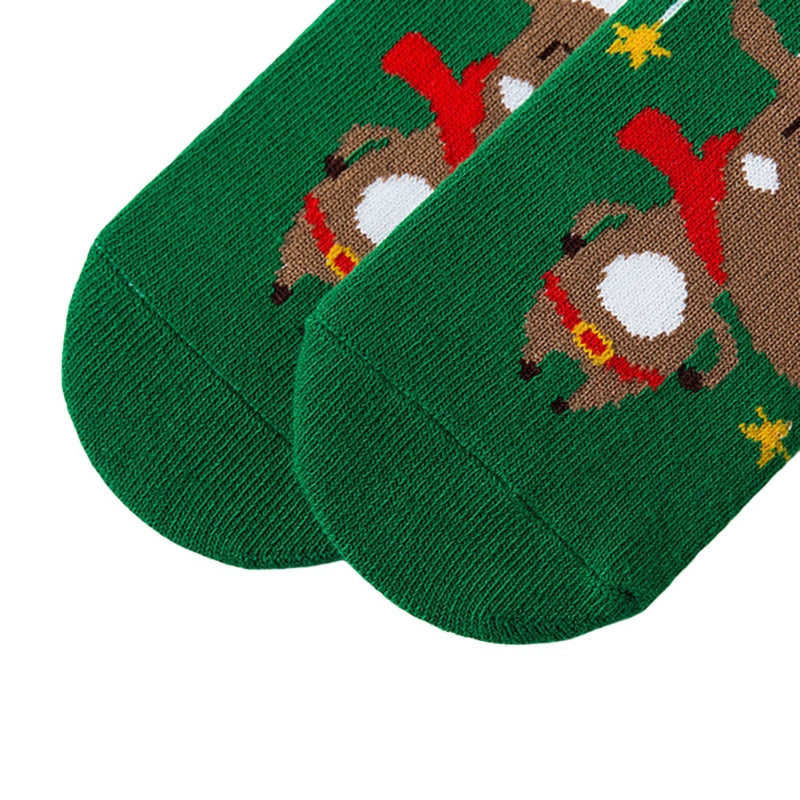 Set of 3 pair of cozy Christmas socks for kids - snowman and Santa designs (ages 1-12)