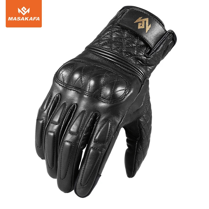 Gants de moto imperméables en cuir de qualité supérieure pour hommes ou femmes, unisexe, Protection thermique chaude, cyclisme, ski de neige 