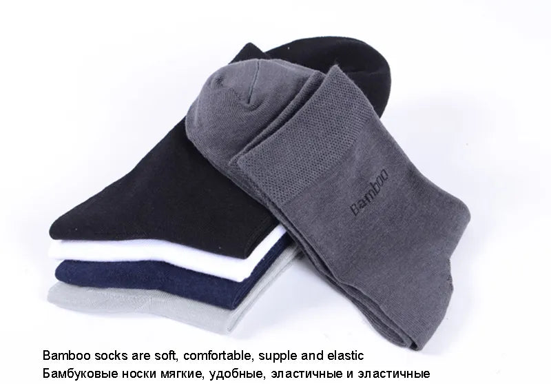 Bambus-Crew-Socken für Herren, ideal für Business- und Freizeitkleidung, hochwertig, 10 Paar pro Packung