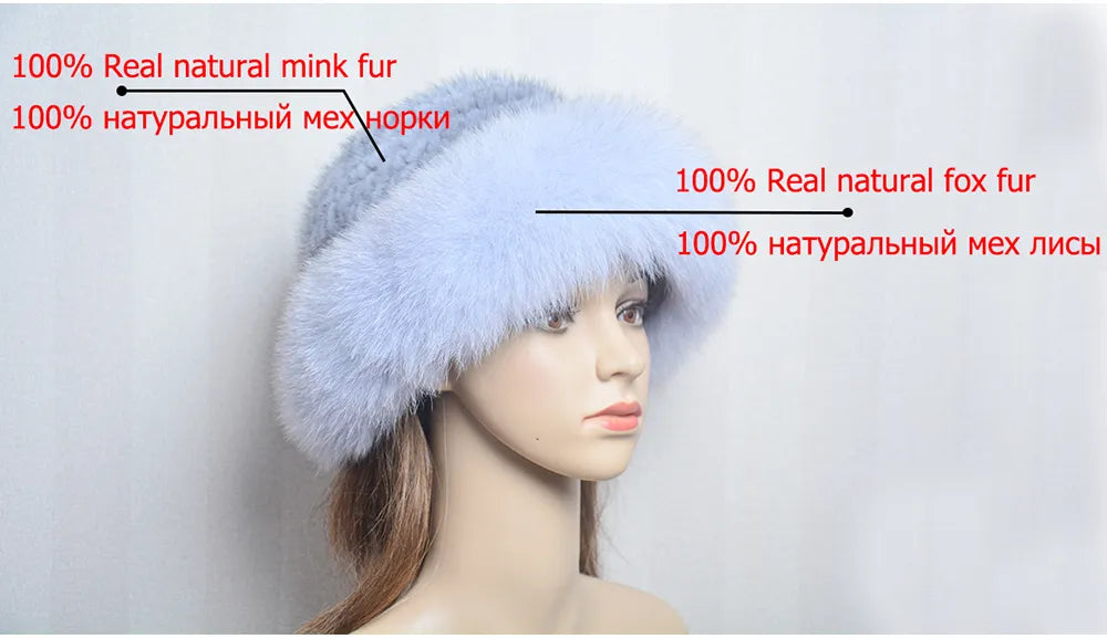 Luxury handmade mink fur hat to elevate your winter wardrobe with luxurious warmth and timeless style for womenideal for snow cold weather