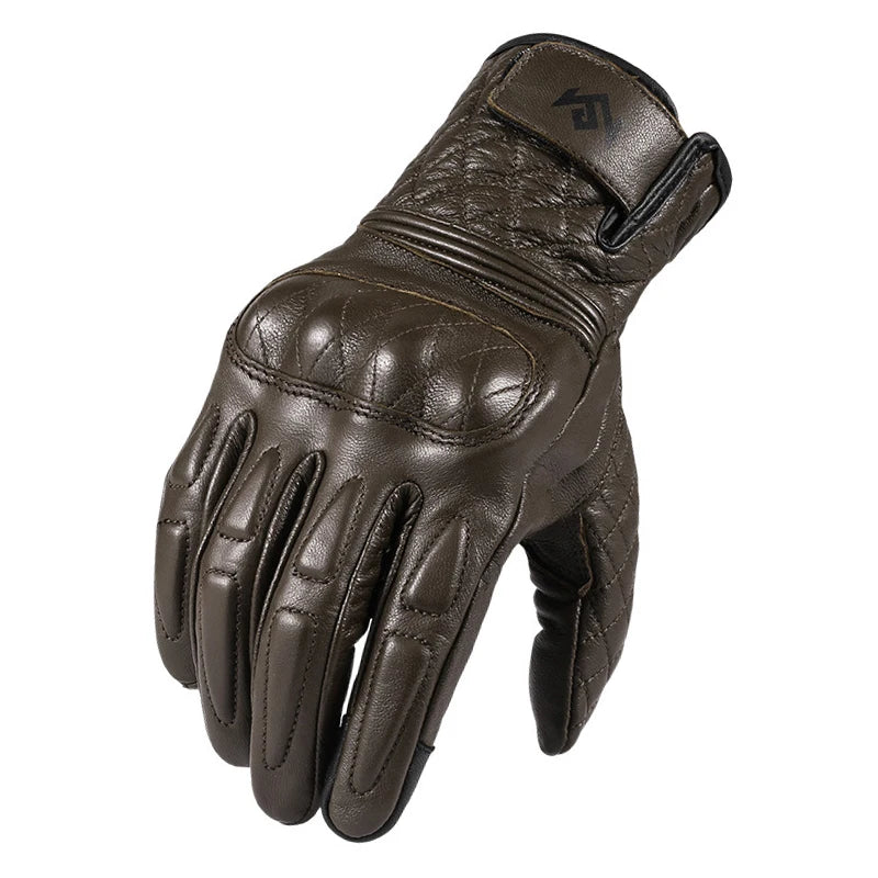 Gants de moto imperméables en cuir de qualité supérieure pour hommes ou femmes, unisexe, Protection thermique chaude, cyclisme, ski de neige 