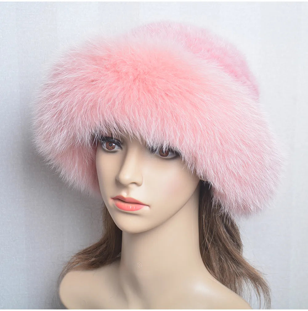 Luxury handmade mink fur hat to elevate your winter wardrobe with luxurious warmth and timeless style for womenideal for snow cold weather