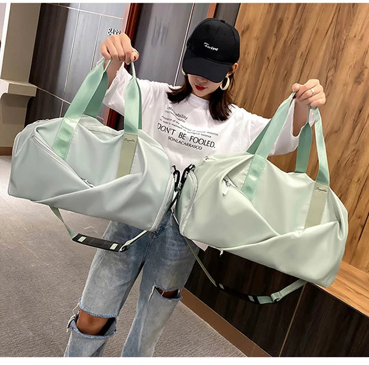 Versatile women's sports gym bag for travel dry wet bag handbags for multifunctional use - ideal for swimming, fitness, yoga, pilates and weekend getaways!