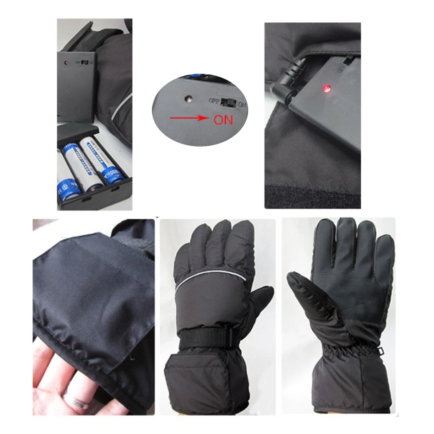 Winter Heating thermal waterproof Gloves for Men or Women Motorcycle or Riding or Bike Ski Snowboard