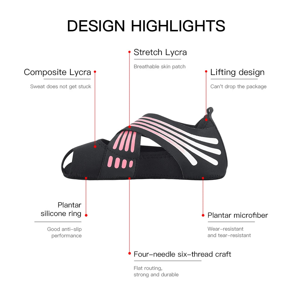 Kyncilor professional  fitness shoes socks elegant non-slip gym yoga shoes with flat soft anti-slip sole - perfect for pilates, dance, ballet or yoga socks