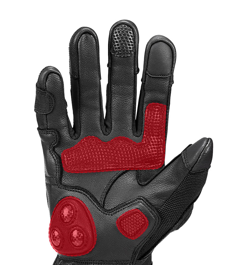 Stylish genuine leather touchscreen motorcycle Gloves for the ultimate riding comfort for men or women