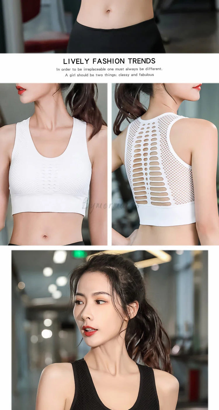 Confort et soutien ultimes avec la Bralette de gymnastique sans couture de Bymermaids, un soutien-gorge de sport respirant avec un design sans os pour des mouvements sans restriction pendant vos entraînements.