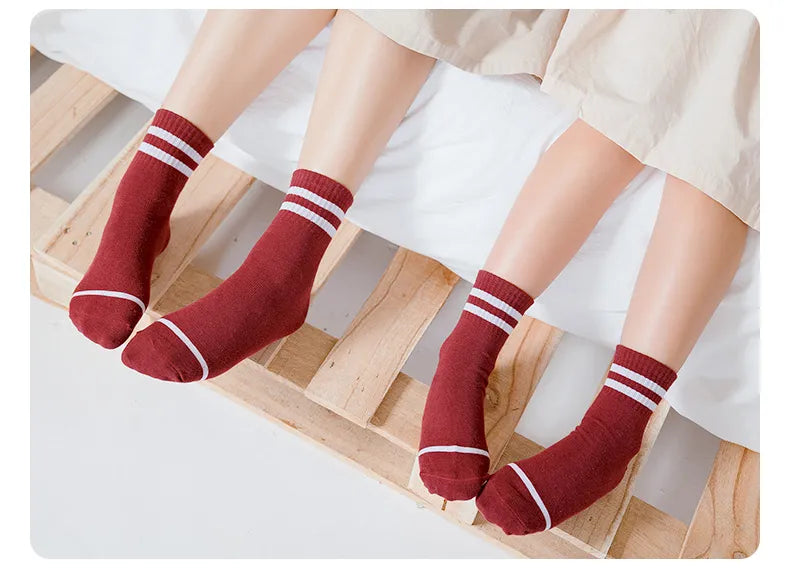 5 pairs set of cute cotton kids socks for all seasons a breathable mesh delight (3-11 years)