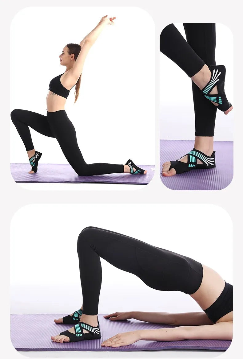 Kyncilor professionelle Fitness-Schuhsocken, elegante rutschfeste Gym-Yoga-Schuhe mit flacher, weicher Anti-Rutsch-Sohle – perfekt für Pilates, Tanz, Ballett oder Yoga-Socken