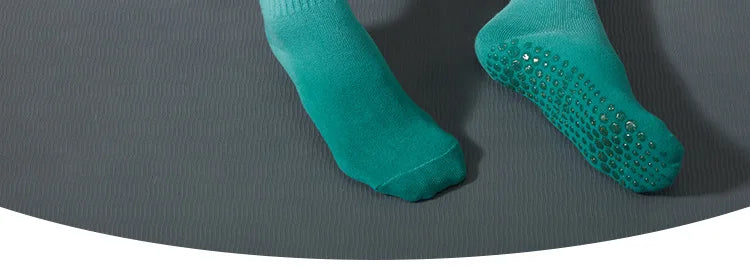 Rutschfeste Mid-Tube-Yoga-Socken mit Farbverlauf aus atmungsaktiver Baumwolle für Komfort beim Damentanz, Ballett, Pilates, Yoga und Sport