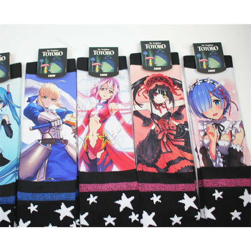 Chaussettes Anime super-héros de dessin animé Zoro, personnages Luffy en coton doux, paire durable pour hommes et femmes